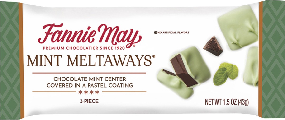 slide 1 of 5, Fannie May Mint Meltaway Candy, 1.5 oz