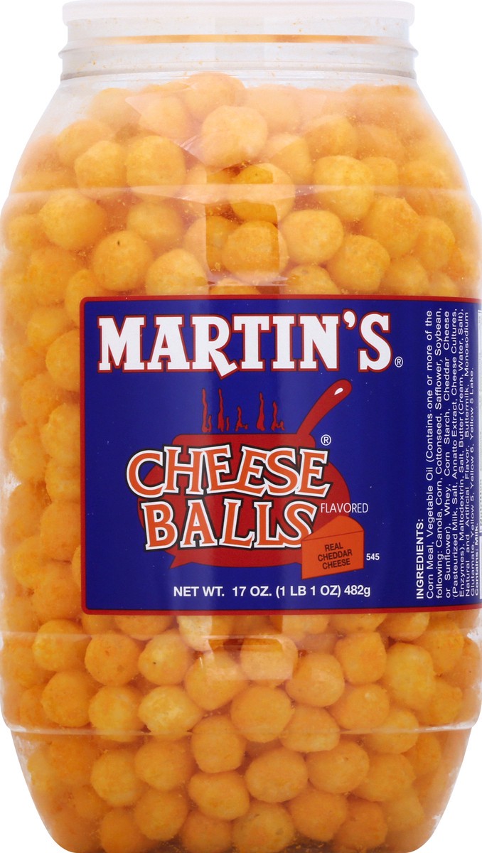 slide 13 of 13, Martin's Flavored Real Cheddar Cheese Cheese Balls 17 oz, 17 oz