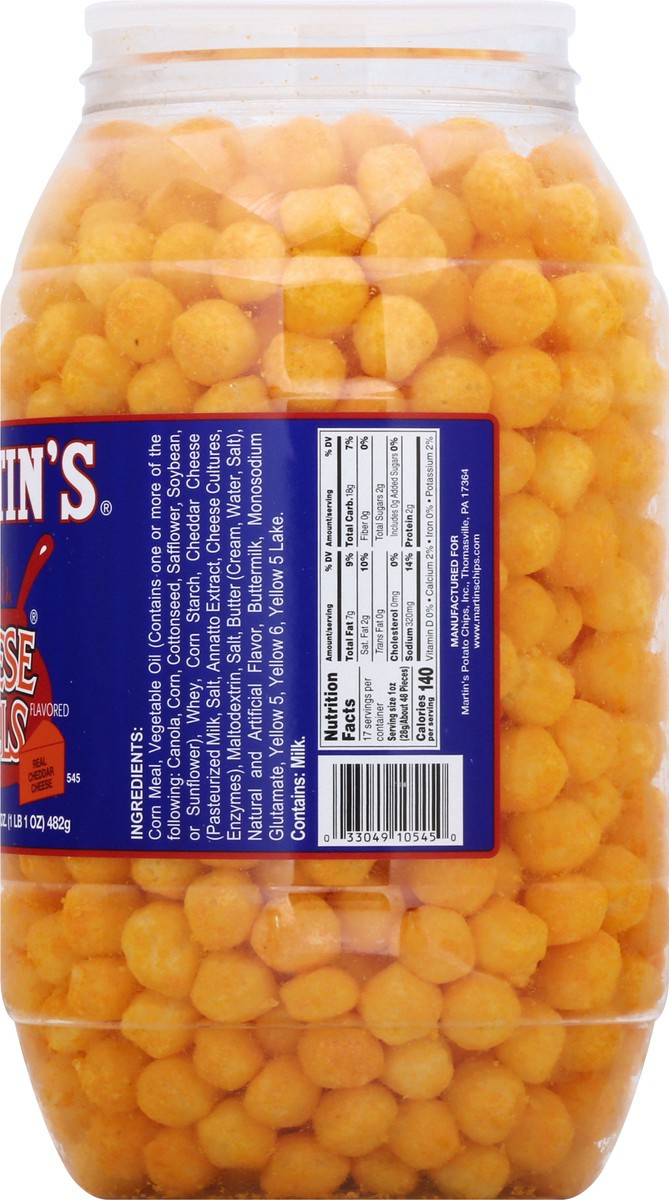 slide 6 of 13, Martin's Flavored Real Cheddar Cheese Cheese Balls 17 oz, 17 oz