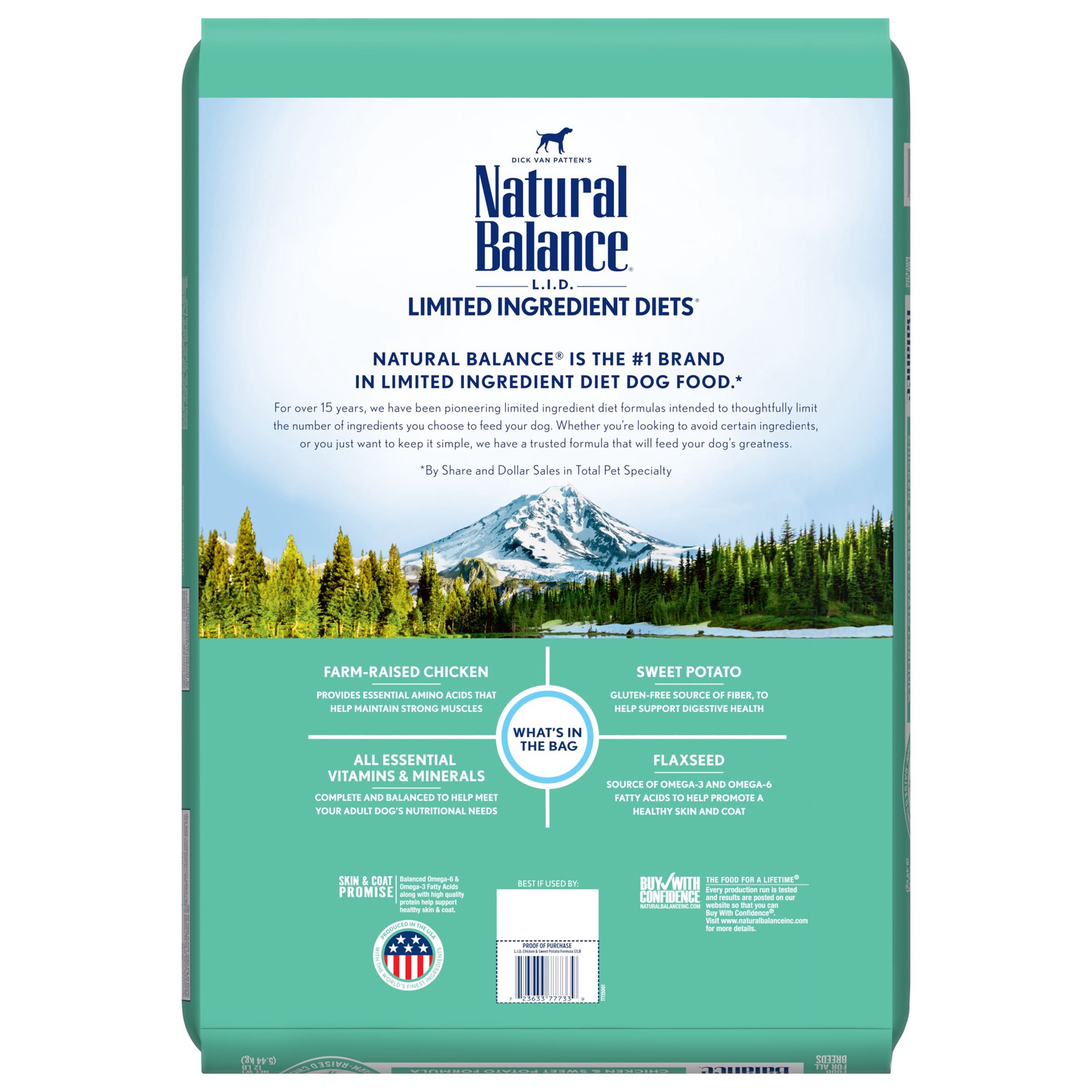 slide 2 of 5, Natural Balance L.I.D. Limited Ingredient Diets Grain Free Chicken & Sweet Potato Formula Dog Food 12 lb, 12 lb
