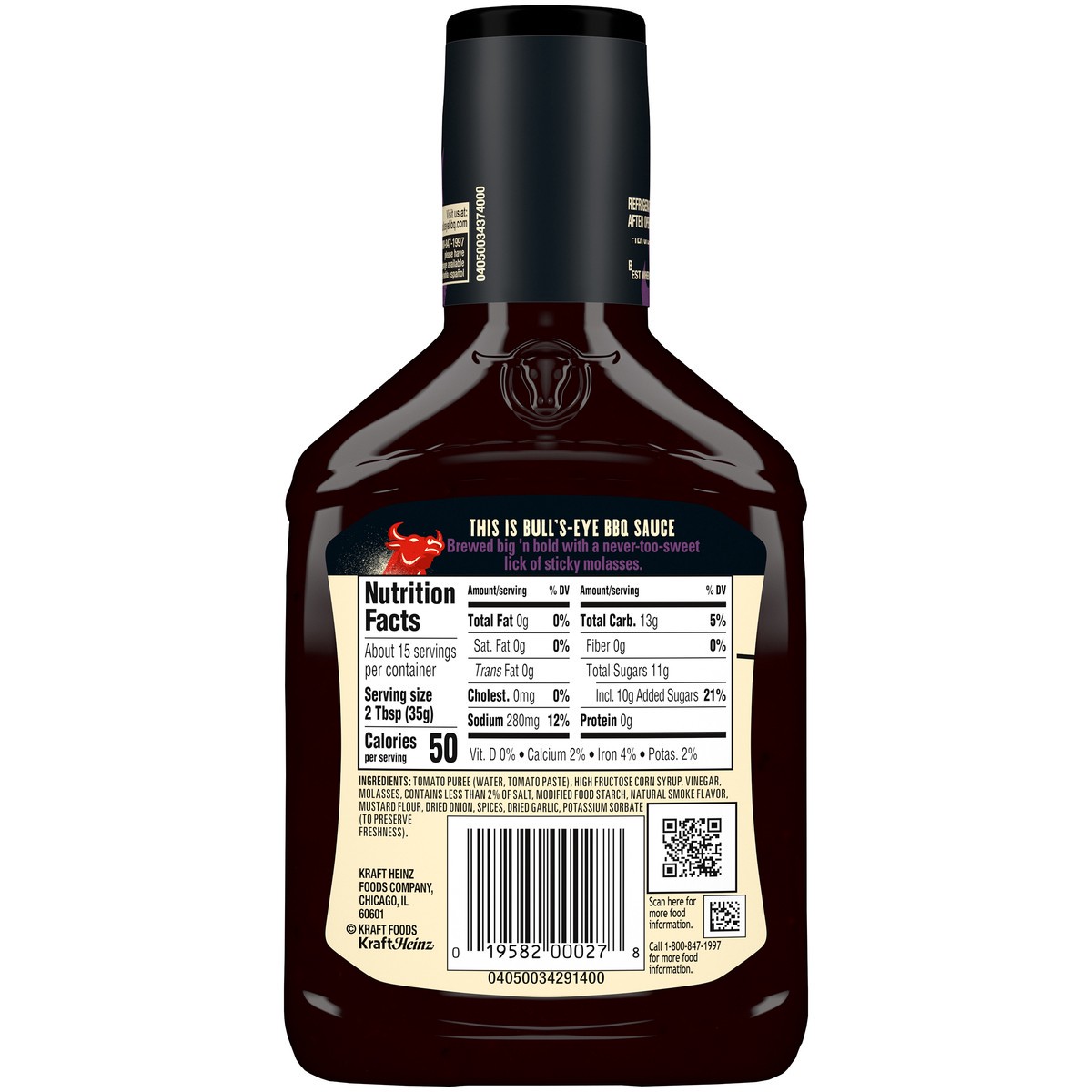 slide 3 of 9, Bull's-Eye Kansas City Style BBQ Sauce, 18 oz Bottle, 18 oz