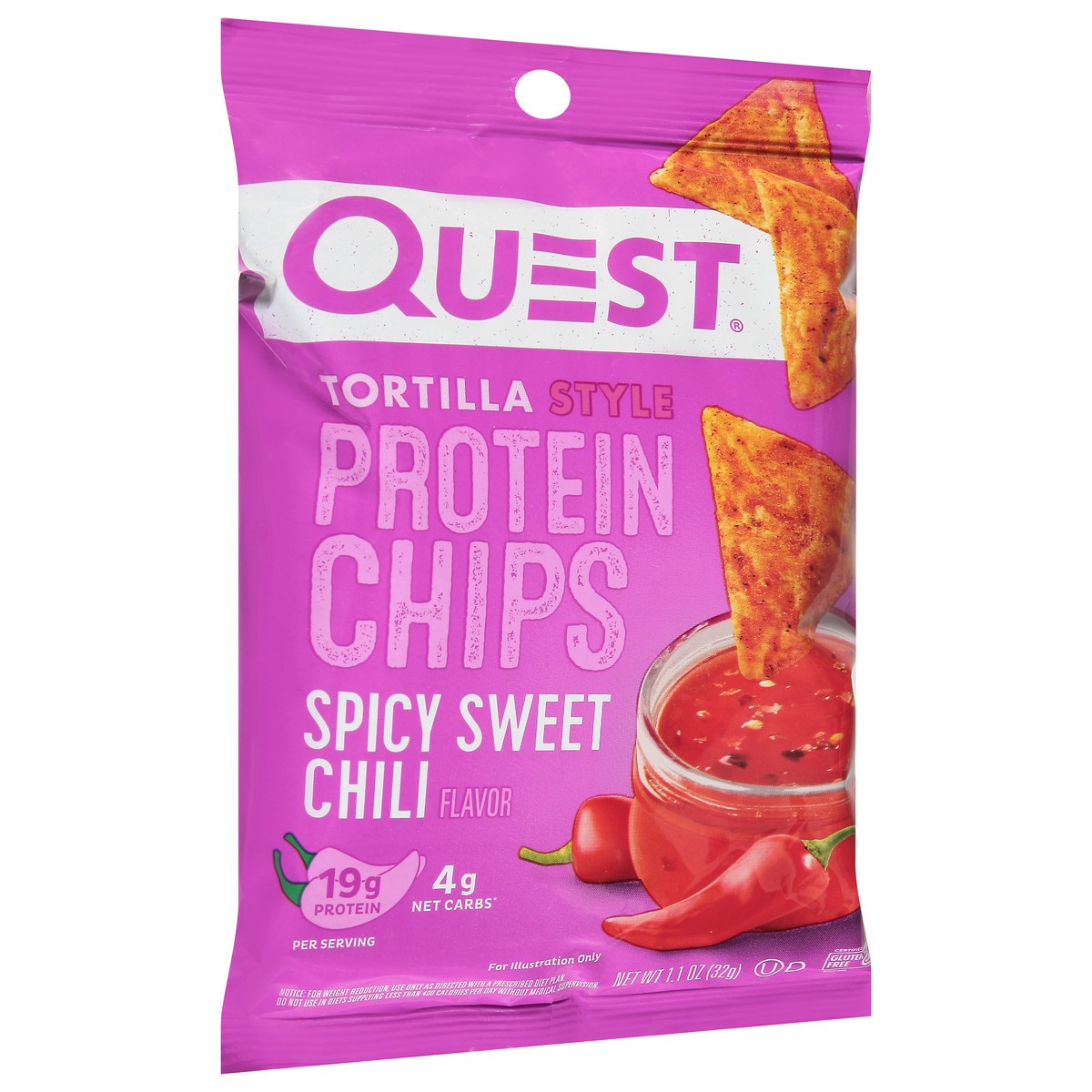 slide 2 of 9, Quest Sweet Chili Tortilla Chips, 1.1 oz