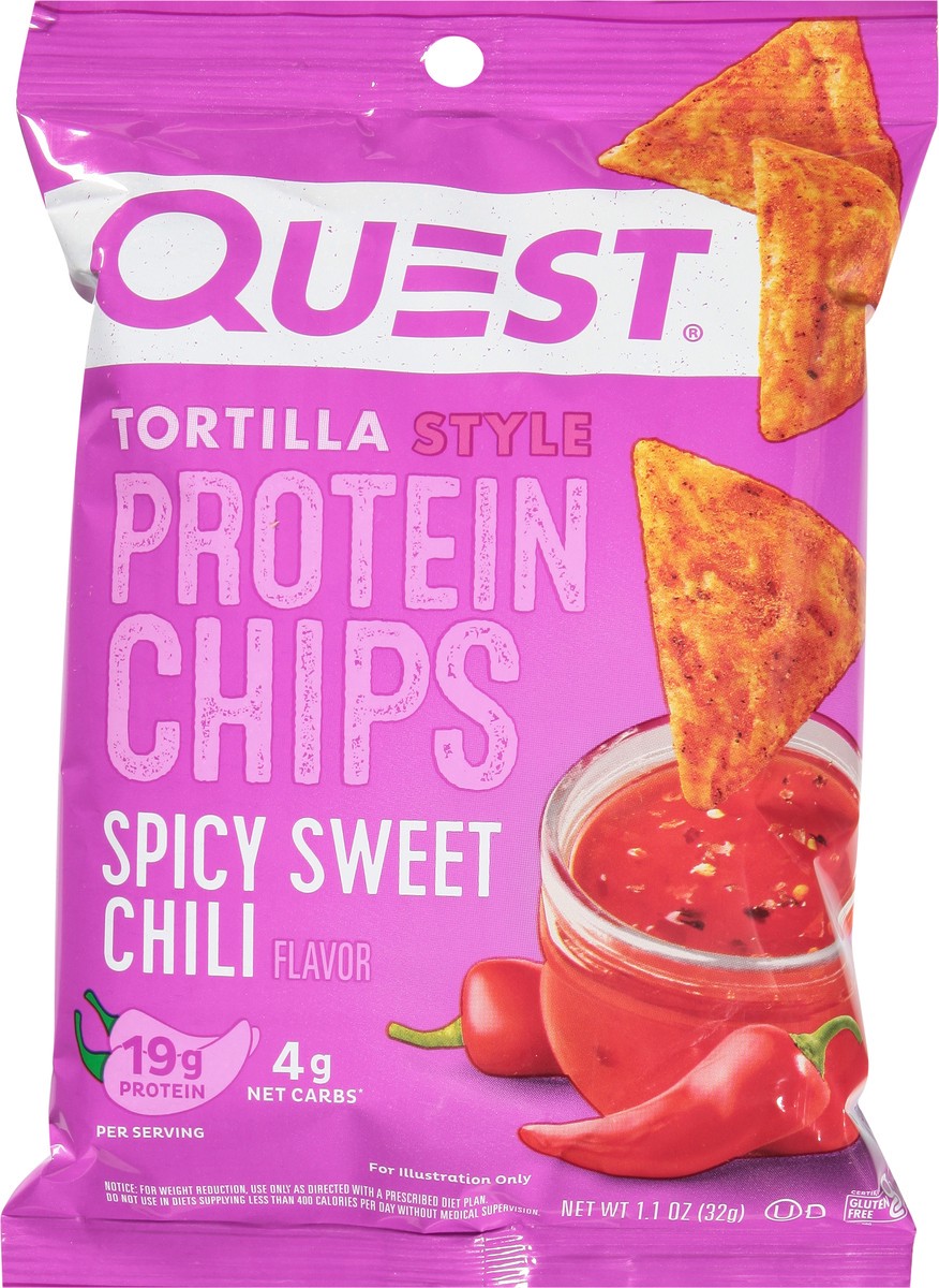 slide 6 of 9, Quest Sweet Chili Tortilla Chips, 1.1 oz