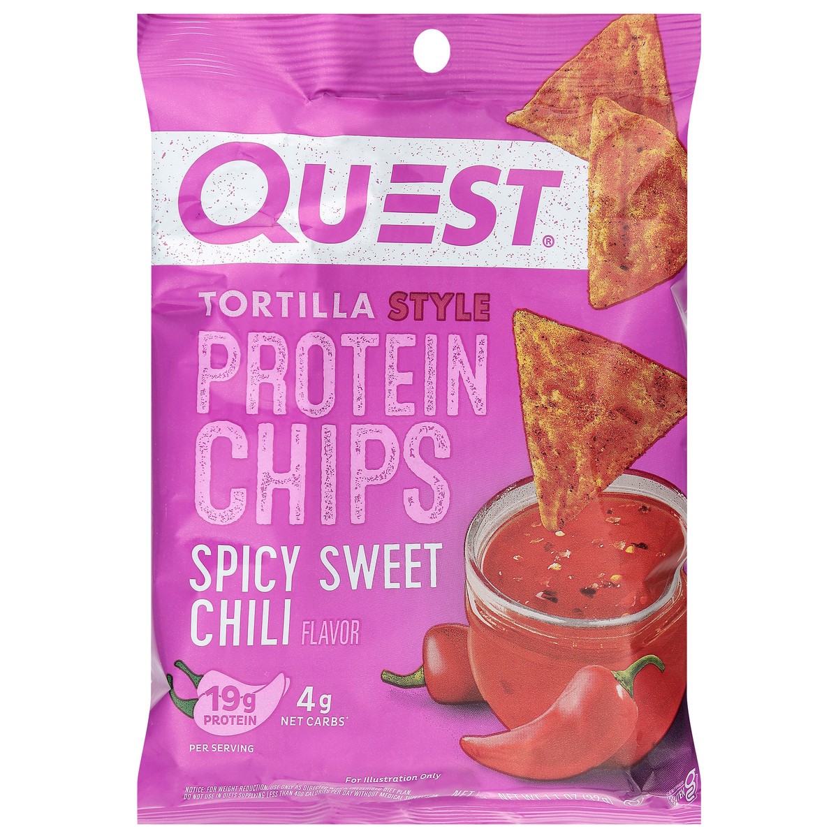 slide 1 of 9, Quest Sweet Chili Tortilla Chips, 1.1 oz