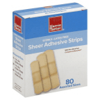 slide 1 of 1, Harris Teeter Sheer Adhesive Strips, 80 ct