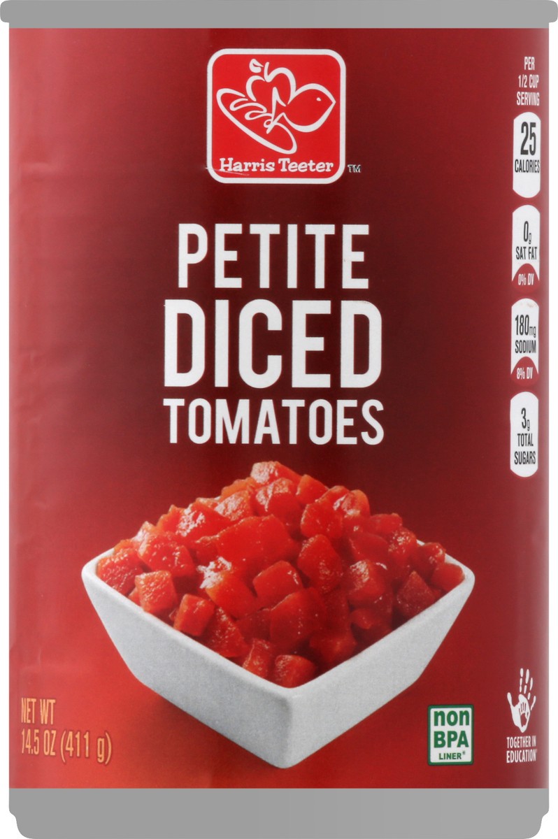 slide 5 of 8, Harris Teeter Tomatoes - Petite Diced, 14.5 oz