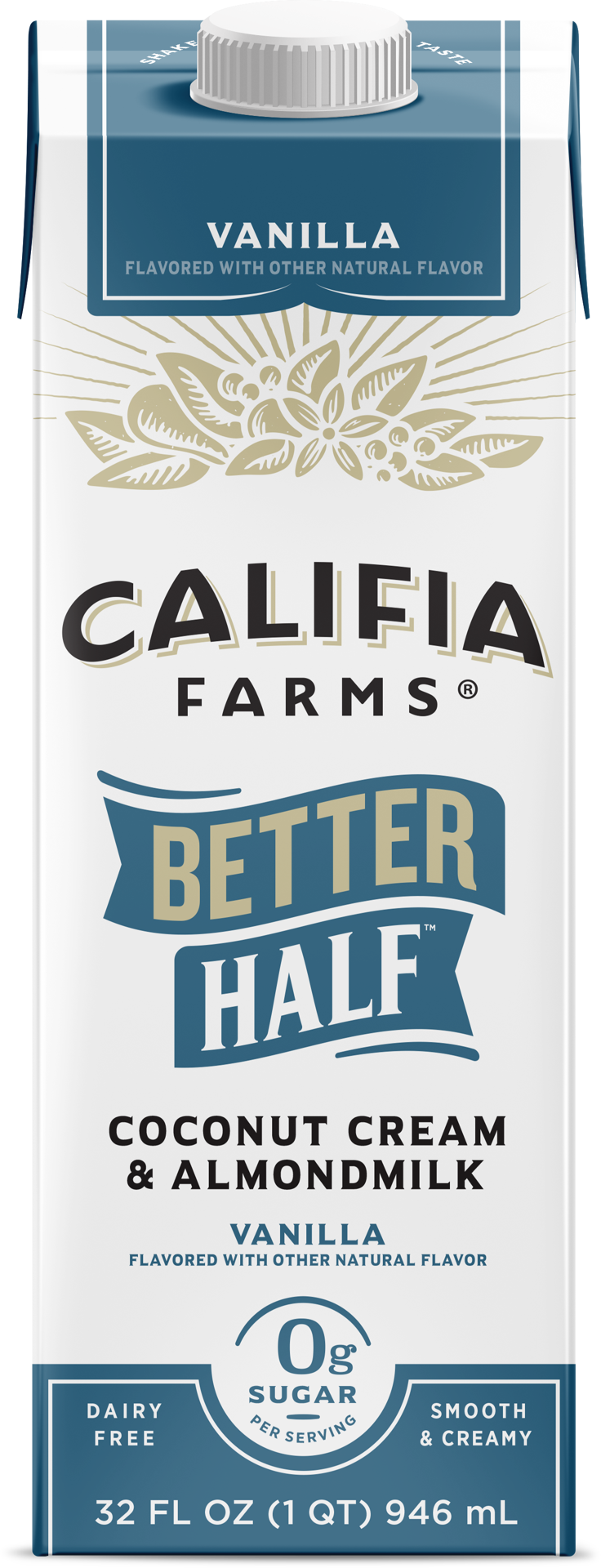 slide 1 of 7, Califia Farms Vanilla Better Half Almond Milk Half and Half, 32 fl oz