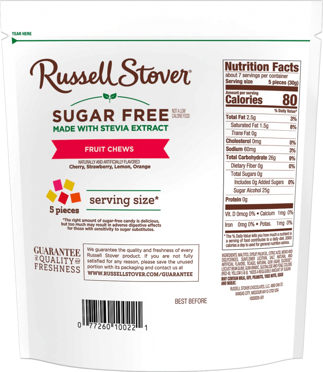 slide 2 of 3, Russell Stover Sugar Free Fruit Chews, 7.5 oz