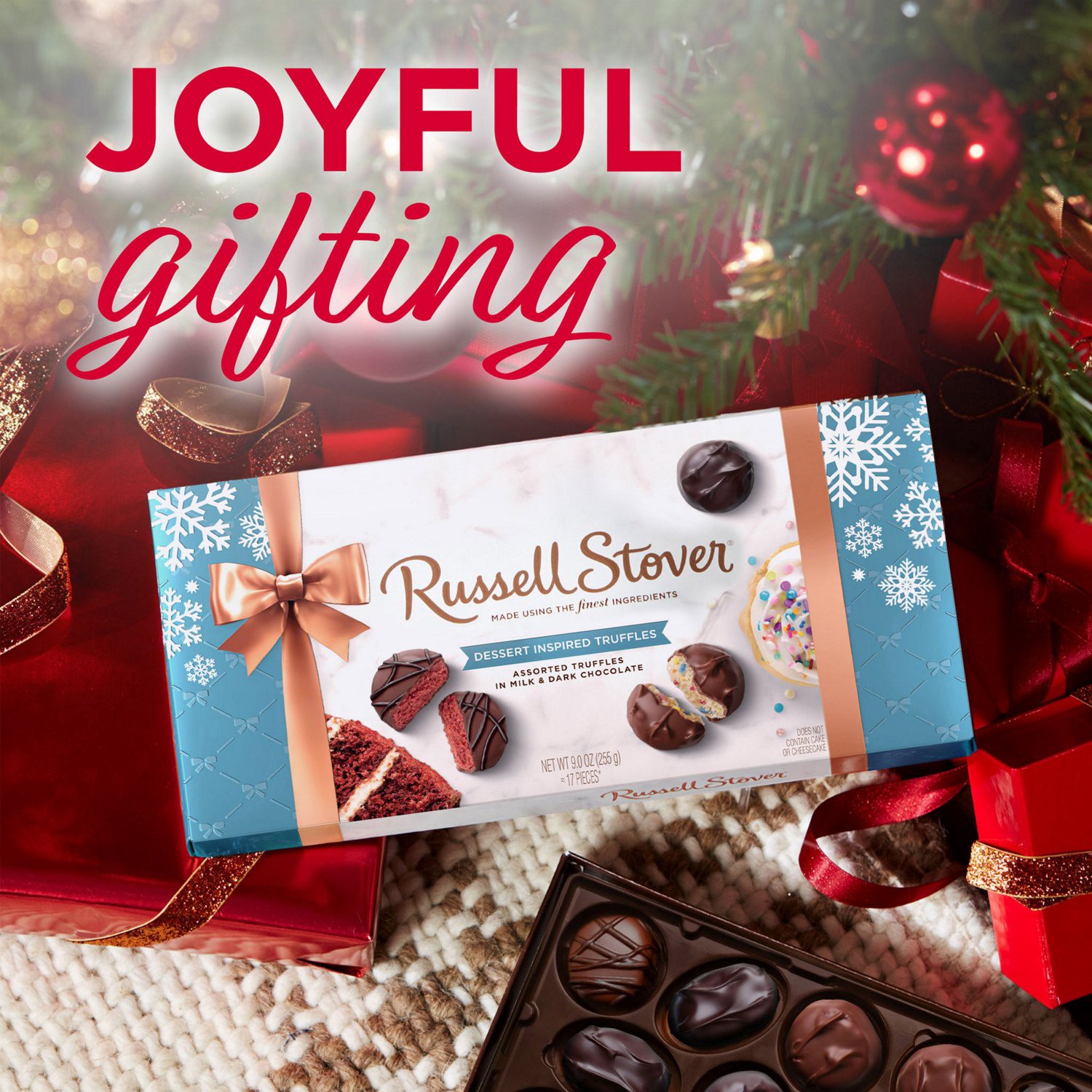 slide 9 of 9, Russell Stover, Assorted Truffles, Dessert Holiday Box, 9.4 Oz, 9 oz