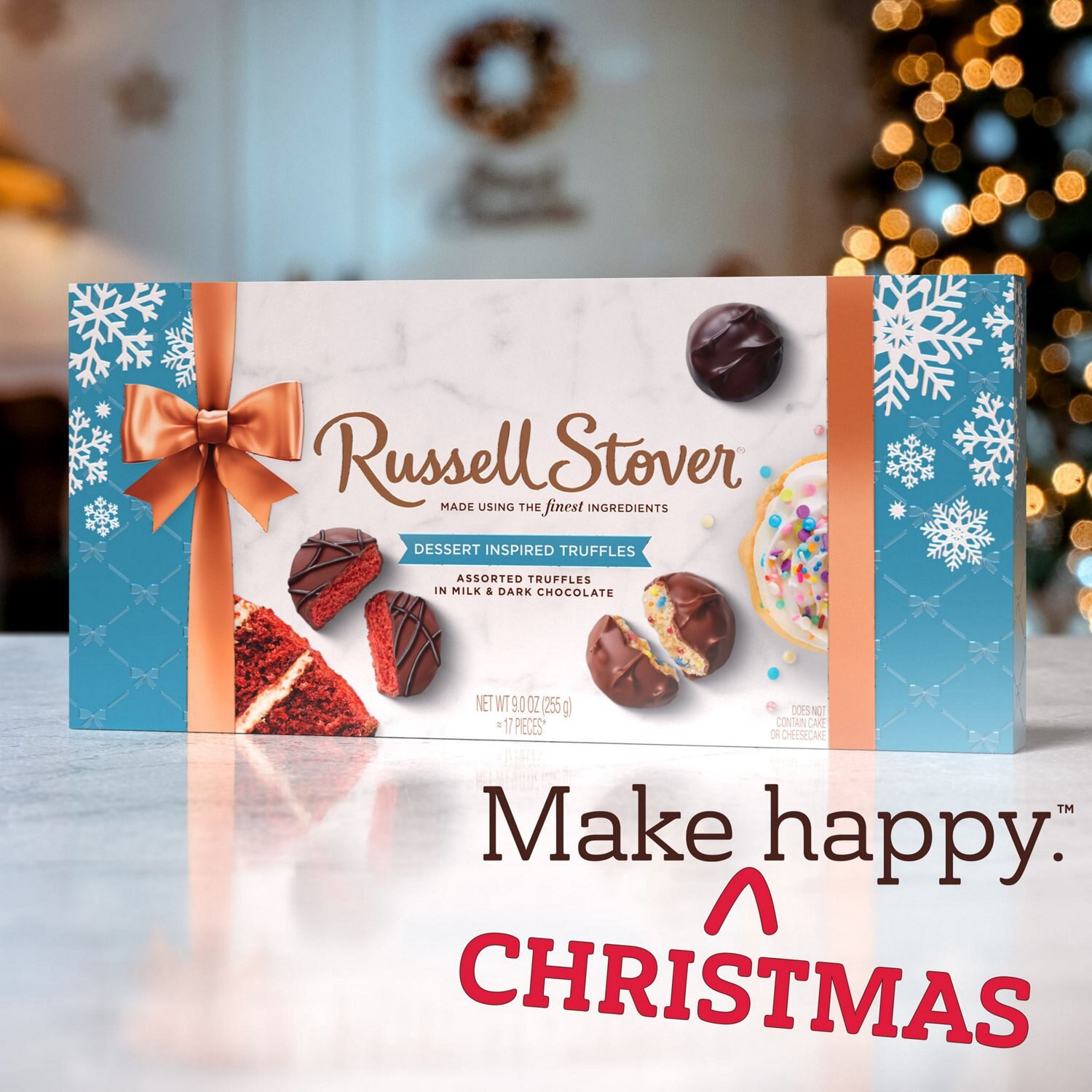 slide 8 of 9, Russell Stover, Assorted Truffles, Dessert Holiday Box, 9.4 Oz, 9 oz