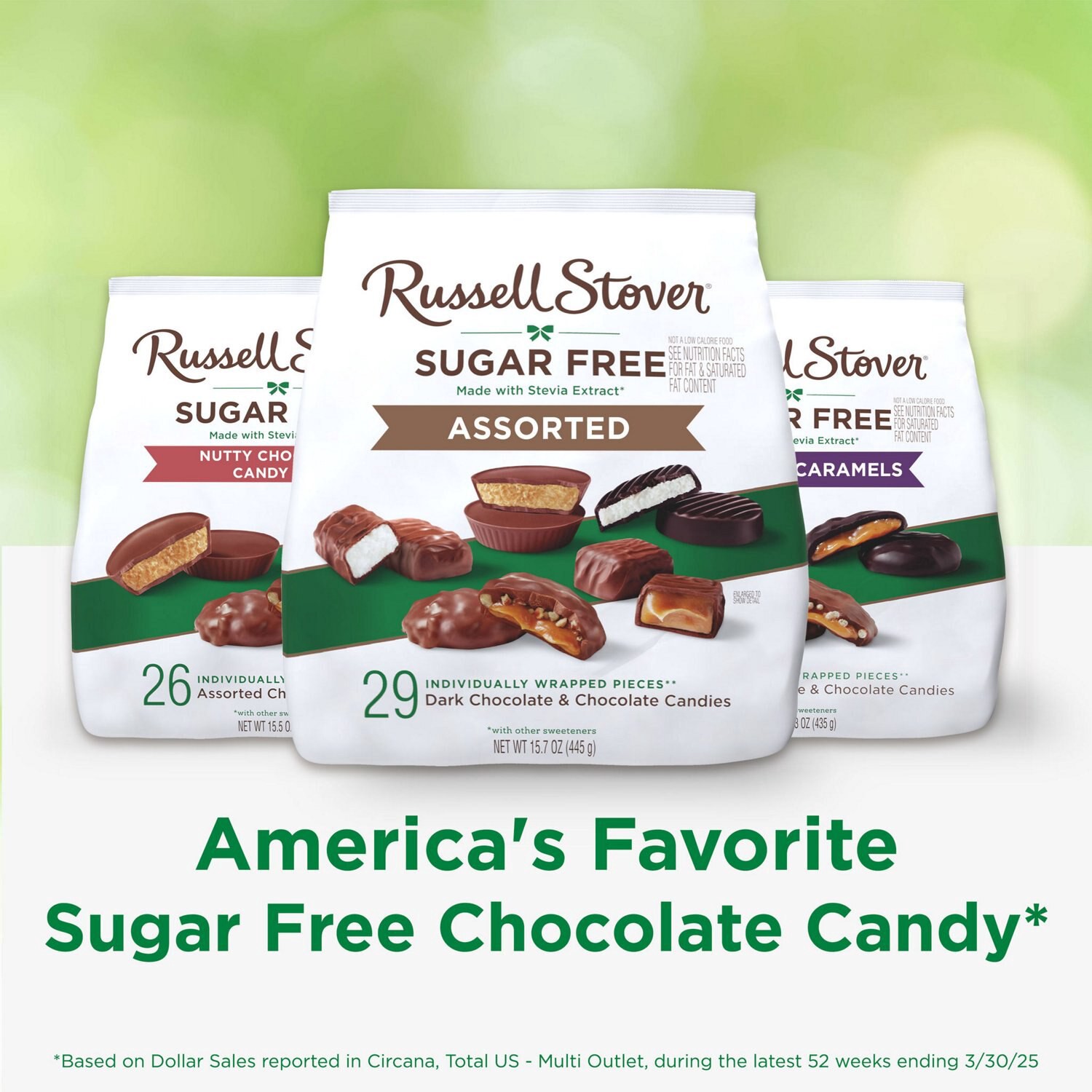 slide 2 of 8, Russell Stover Sugar Free Assorted Chocolate Candy Bag - 15.7oz, 29 ct