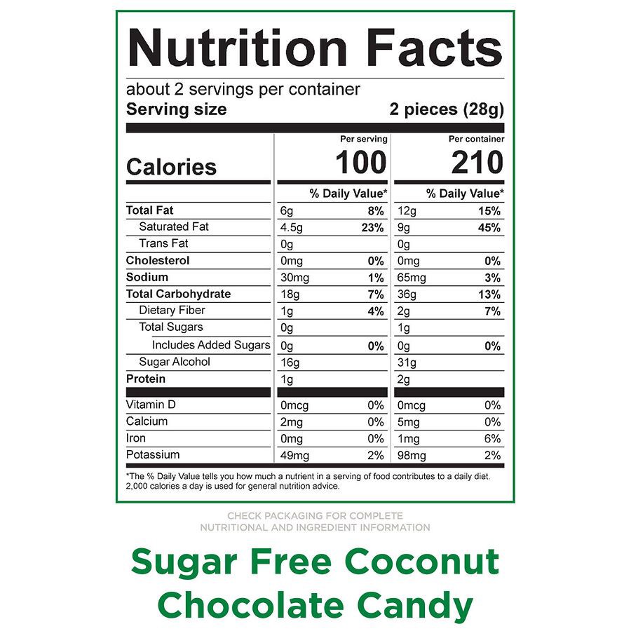 slide 5 of 5, RUSSELL STOVER Sugar Free Coconut in Chocolate Candy, 2 oz. bag, 2 oz