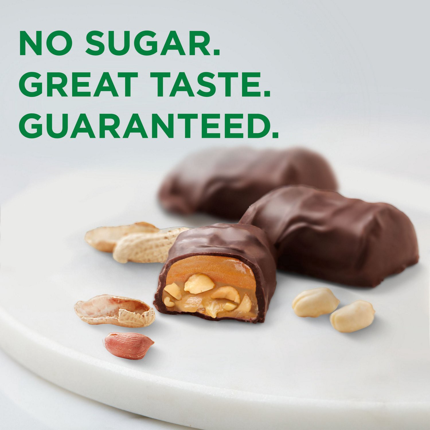 slide 3 of 6, RUSSELL STOVER Sugar Free Peanut, Caramel & Nougat Chocolate Candy, 2.4 oz. bag, 2.4 oz