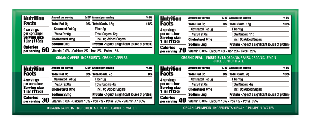 slide 5 of 5, Beechnut Org S1 Frt & Veg Vrty Pk Jar 16ct - 64 OZ, 64 oz