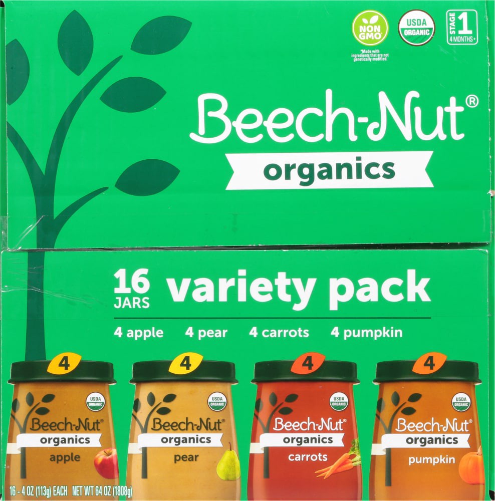 slide 4 of 5, Beechnut Org S1 Frt & Veg Vrty Pk Jar 16ct - 64 OZ, 64 oz