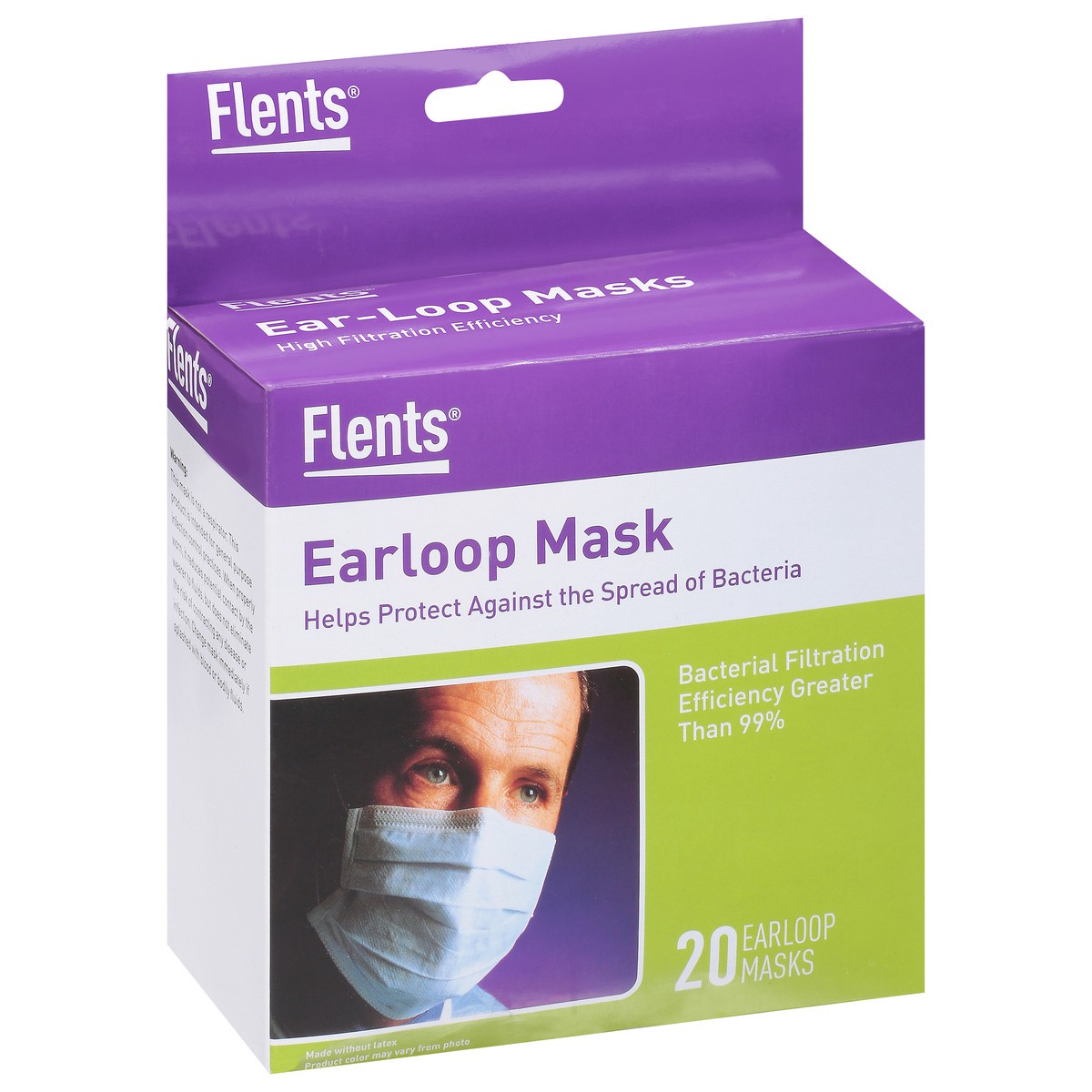 slide 2 of 9, Flents Earloop Mask 20 ea, 20 ct