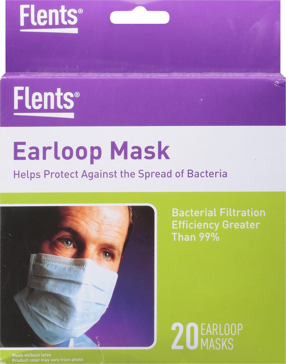 slide 7 of 9, Flents Earloop Mask 20 ea, 20 ct