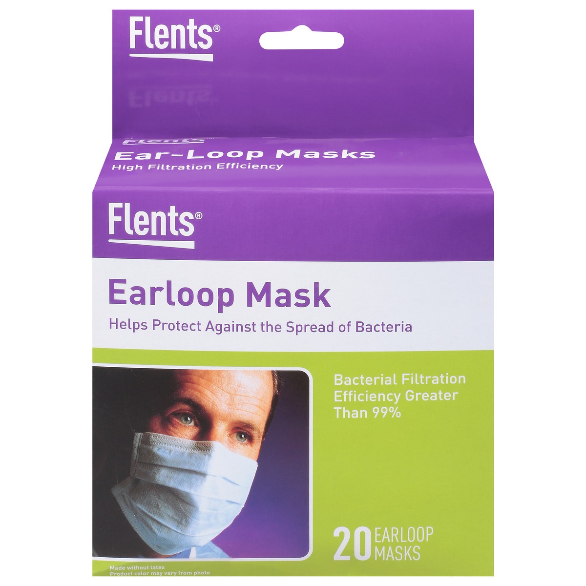 slide 9 of 9, Flents Earloop Mask 20 ea, 20 ct