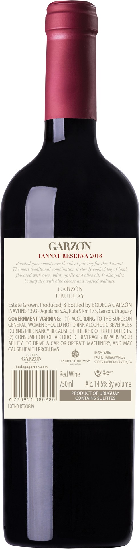 slide 2 of 5, Bodega Garzon Garzon Reserva Tannat, 750 ml