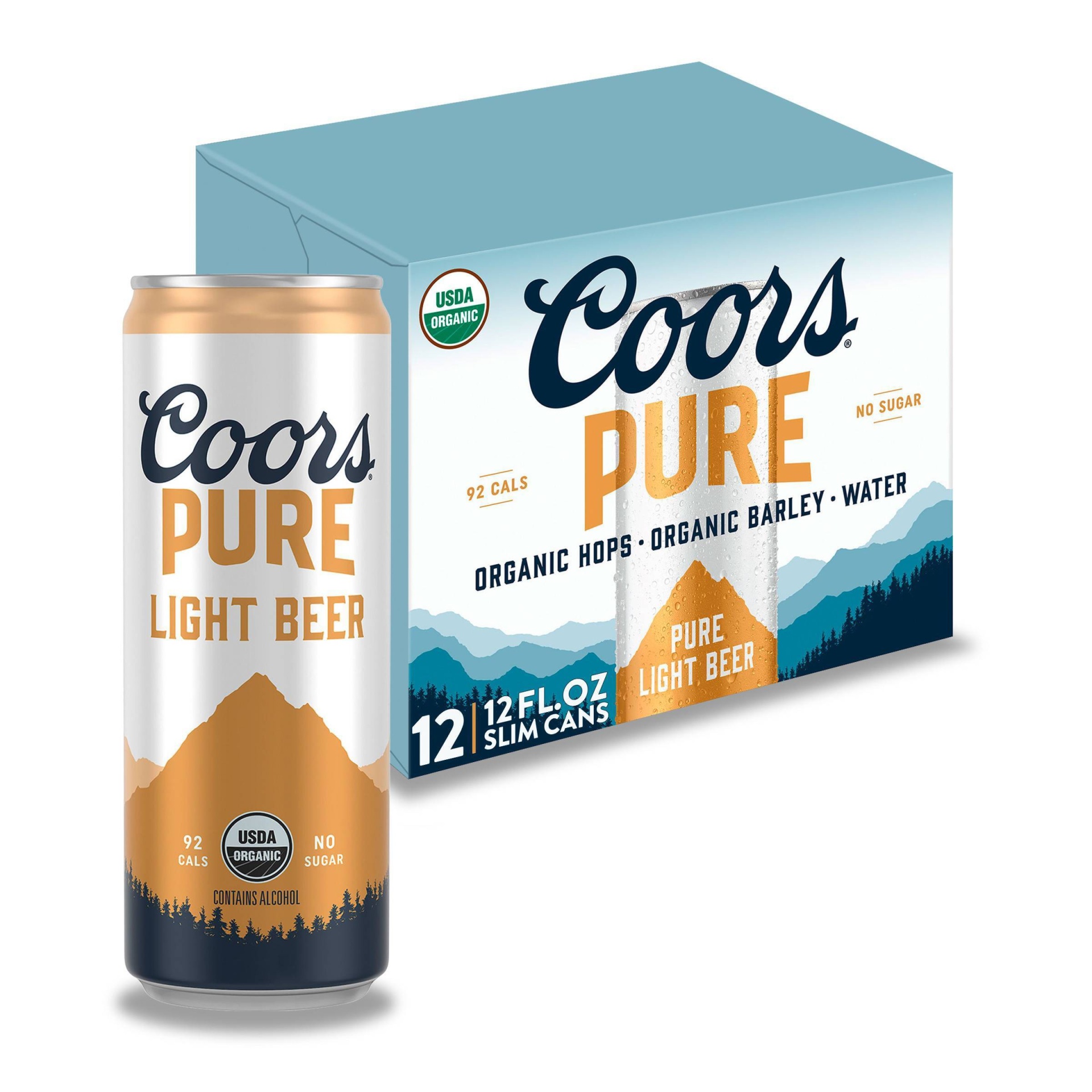 Coors Pure Light Beer, Beer, 3.8% Abv 144 Oz | Shipt