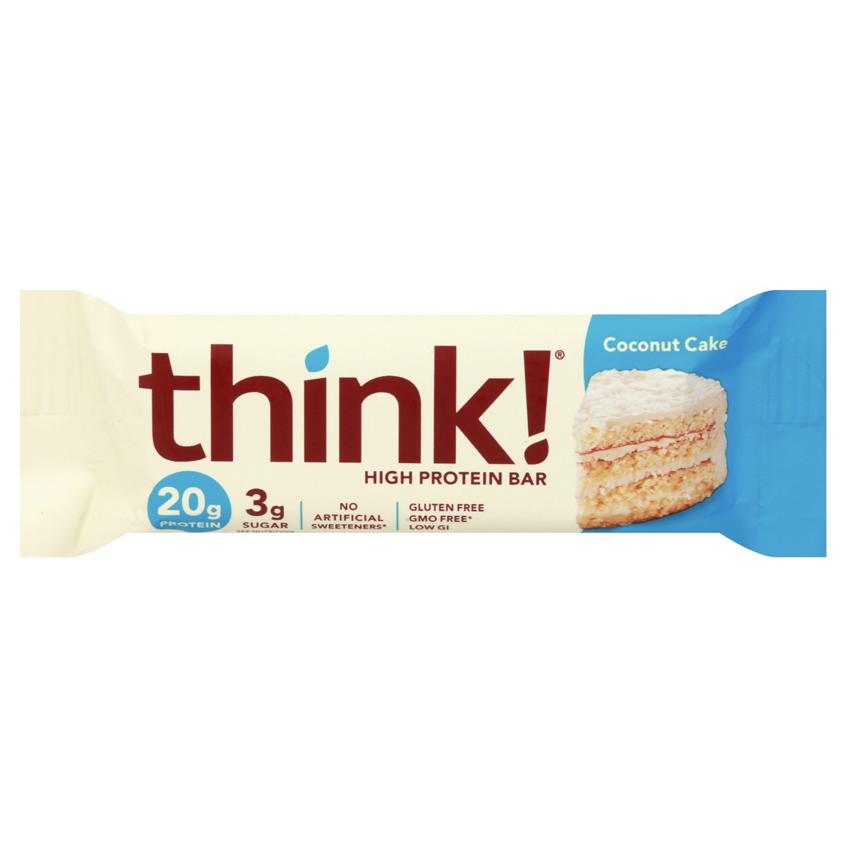 slide 1 of 9, think! Coconut Cake High Protein Bar 2.1 oz, 2.1 oz