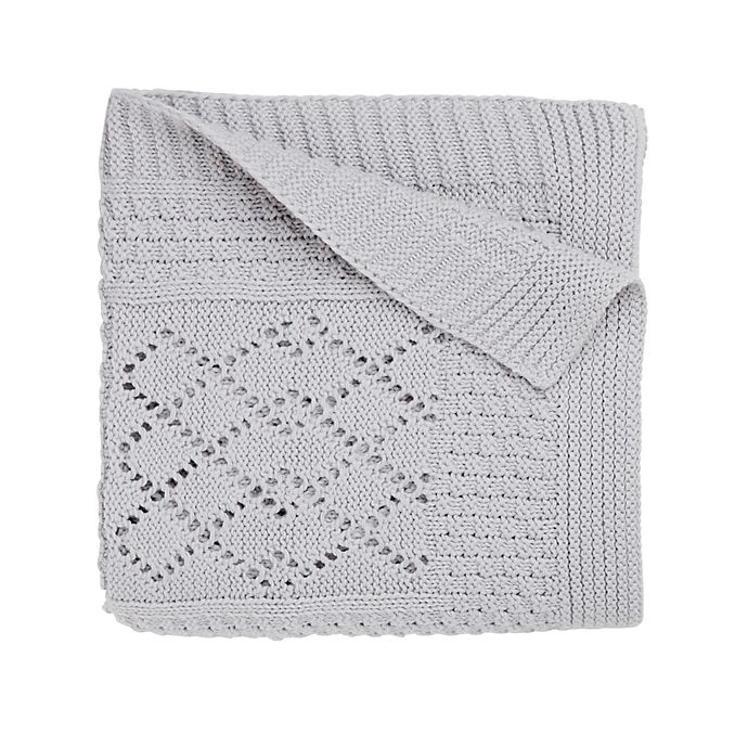 slide 1 of 2, Elegant Baby Knit Baby Blanket - Grey Star, 1 ct