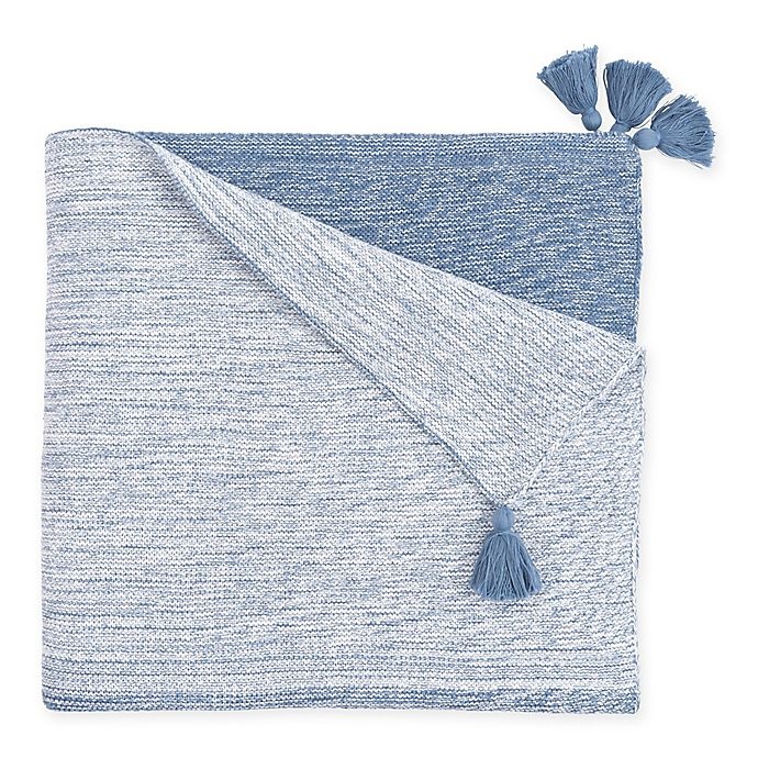 slide 1 of 2, Elegant Baby Ombre Knit Blanket - Blue, 1 ct