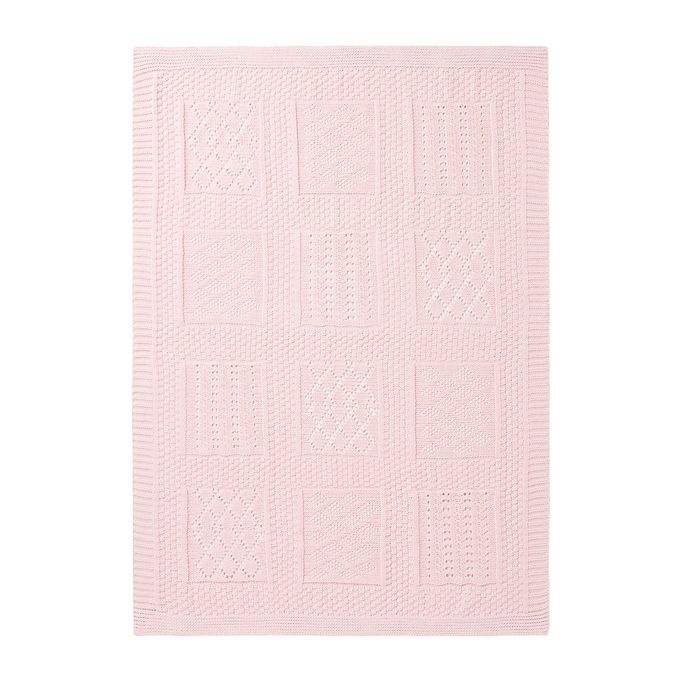 slide 2 of 2, Elegant Baby Textured Knit Blanket - Pink, 1 ct