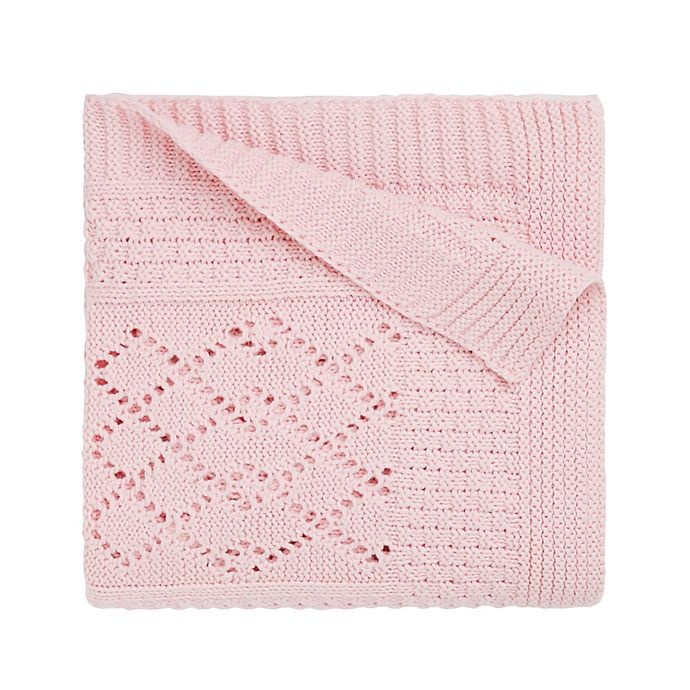 slide 1 of 2, Elegant Baby Textured Knit Blanket - Pink, 1 ct