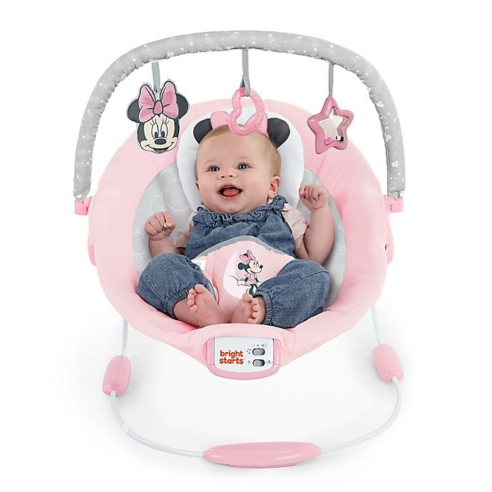 slide 2 of 11, Bright Starts Minnie Mouse Rosy Skies Bouncer - Pink, 1 ct