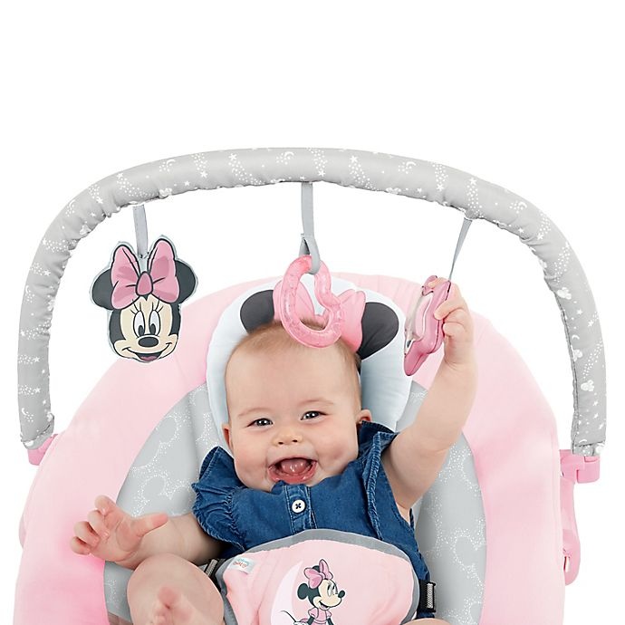 slide 6 of 11, Bright Starts Minnie Mouse Rosy Skies Bouncer - Pink, 1 ct