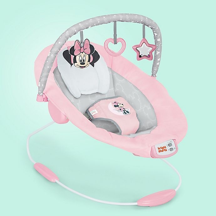 slide 8 of 11, Bright Starts Minnie Mouse Rosy Skies Bouncer - Pink, 1 ct