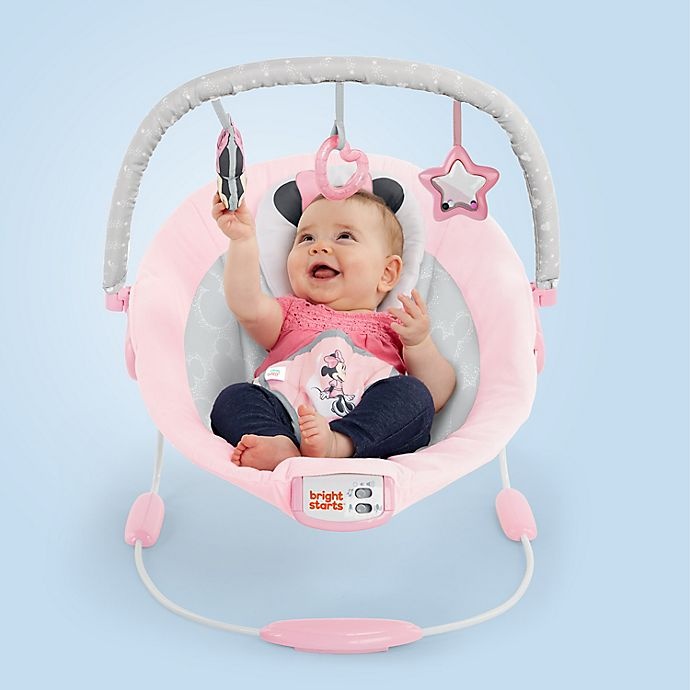 slide 9 of 11, Bright Starts Minnie Mouse Rosy Skies Bouncer - Pink, 1 ct