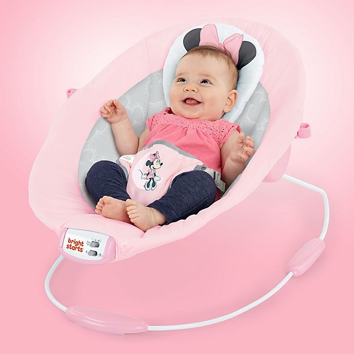 slide 11 of 11, Bright Starts Minnie Mouse Rosy Skies Bouncer - Pink, 1 ct