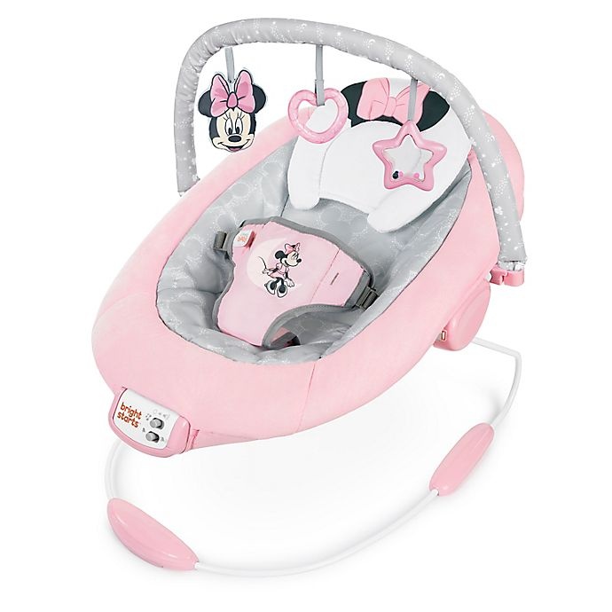 slide 1 of 11, Bright Starts Minnie Mouse Rosy Skies Bouncer - Pink, 1 ct