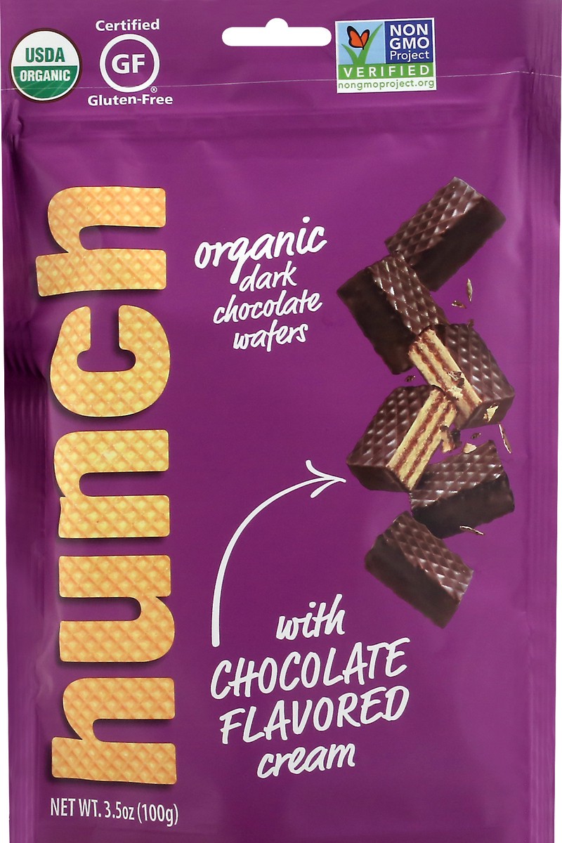 slide 9 of 12, Hunch Organic with Chocolate Flavored Cream Dark Chocolate Wafers 3.5 oz, 3.5 oz