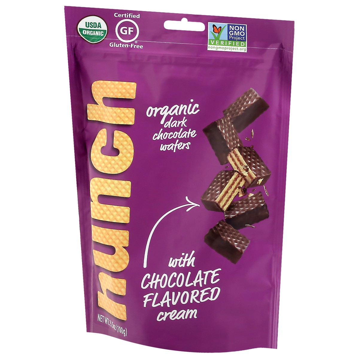 slide 8 of 12, Hunch Organic with Chocolate Flavored Cream Dark Chocolate Wafers 3.5 oz, 3.5 oz