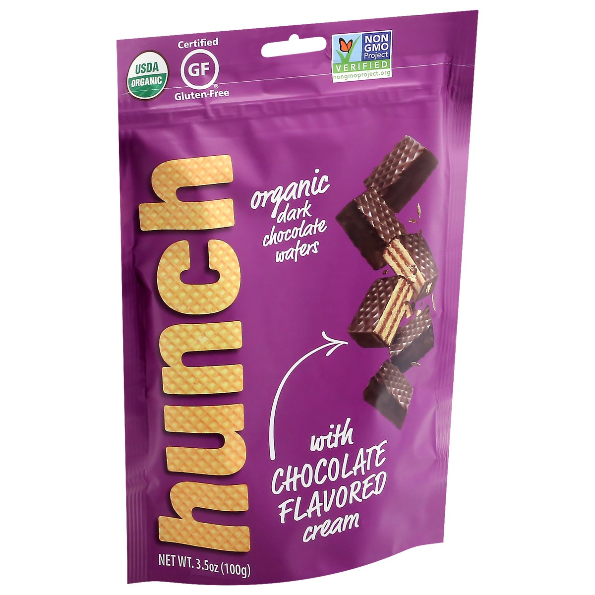 slide 2 of 12, Hunch Organic with Chocolate Flavored Cream Dark Chocolate Wafers 3.5 oz, 3.5 oz