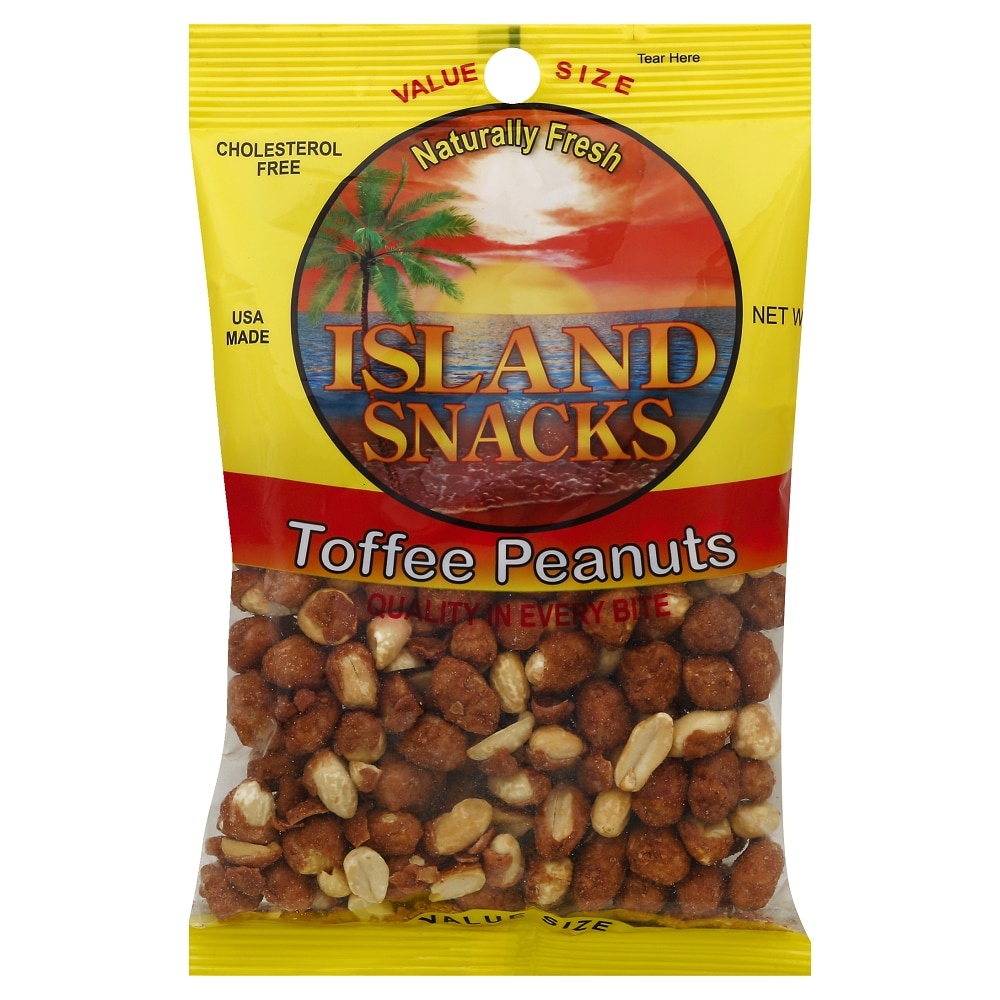 slide 1 of 1, Island Snacks Toffee Peanuts Value Size, 8 oz