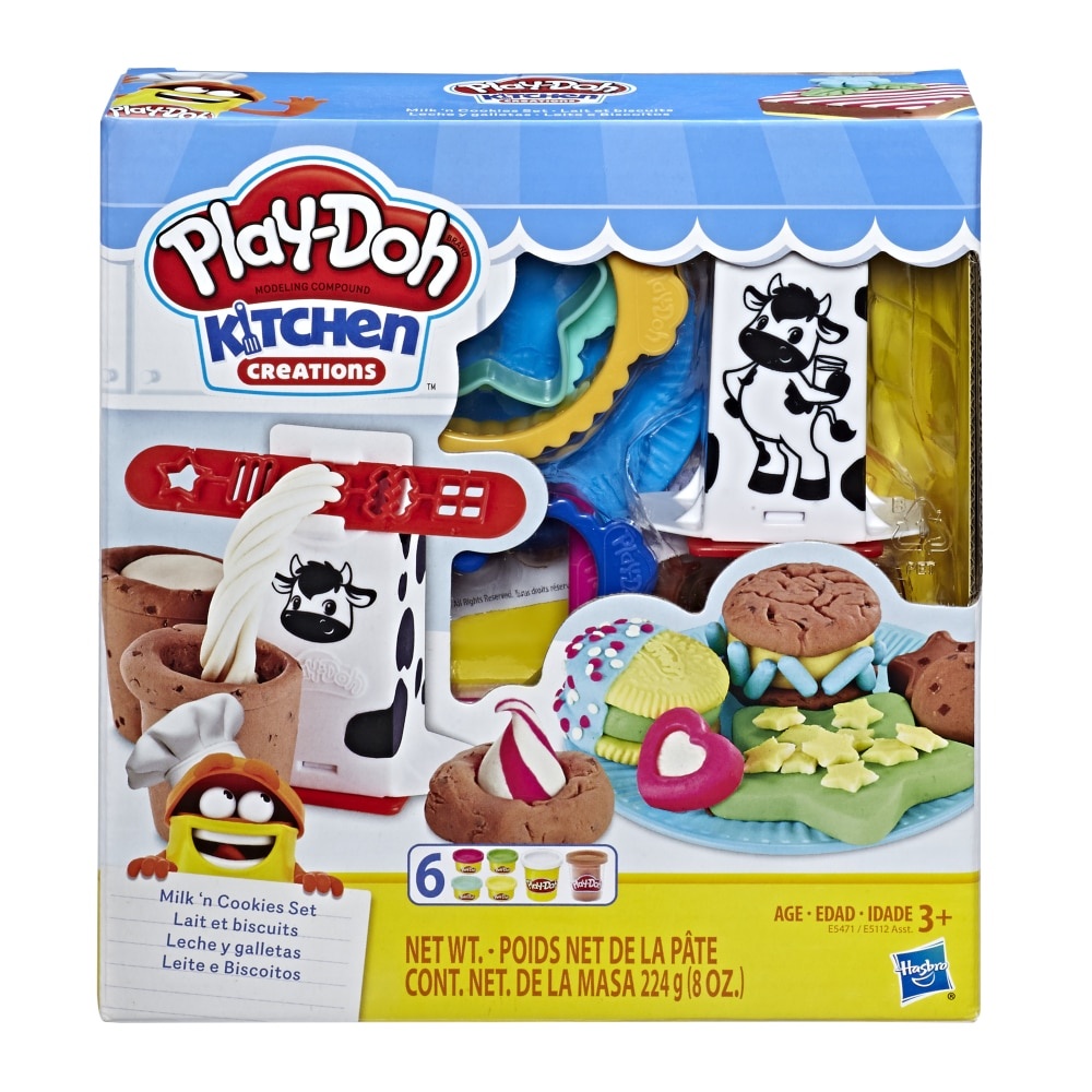 slide 1 of 1, Play-Doh Kitchen Creations Milk 'N Cookies Set, 1 ct