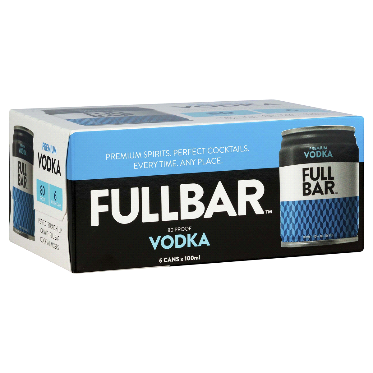 slide 1 of 5, Fullbar Full Bar Vodka, 6 ct; 100 ml