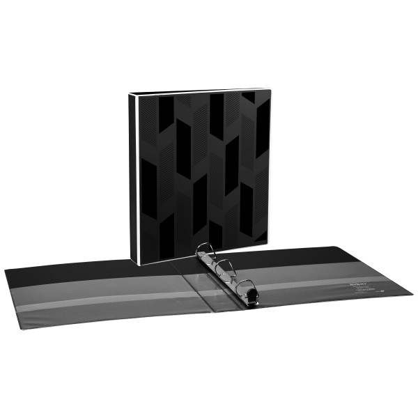 slide 8 of 10, Avery Dual Effect Heavy-Duty 3 Ring Binder, 1'' Slant Rings, Black, 1 ct