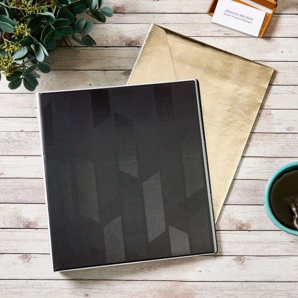 slide 2 of 10, Avery Dual Effect Heavy-Duty 3 Ring Binder, 1'' Slant Rings, Black, 1 ct