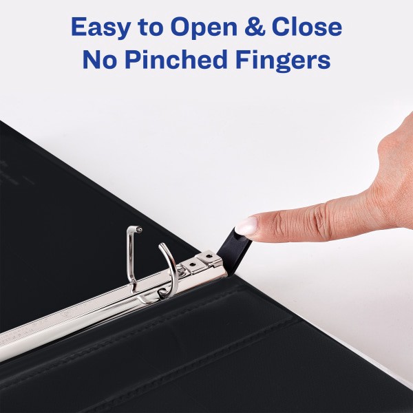 slide 7 of 10, Avery Dual Effect Heavy-Duty 3 Ring Binder, 1'' Slant Rings, Black, 1 ct