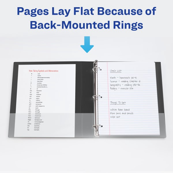 slide 9 of 10, Avery Dual Effect Heavy-Duty 3 Ring Binder, 1'' Slant Rings, Black, 1 ct