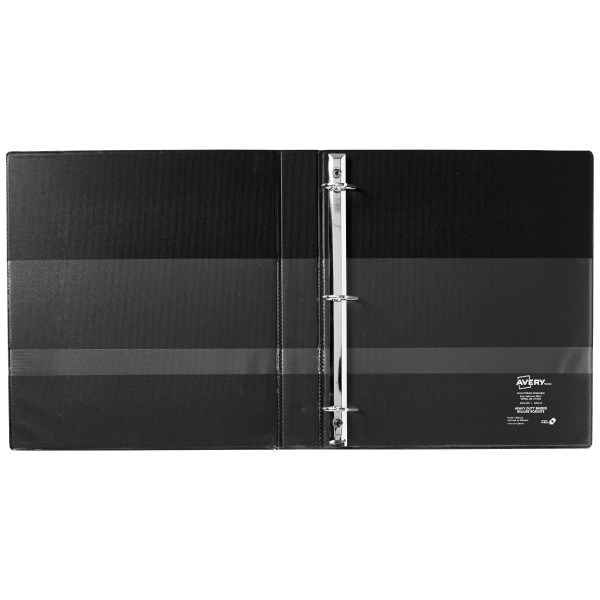 slide 3 of 10, Avery Dual Effect Heavy-Duty 3 Ring Binder, 1'' Slant Rings, Black, 1 ct