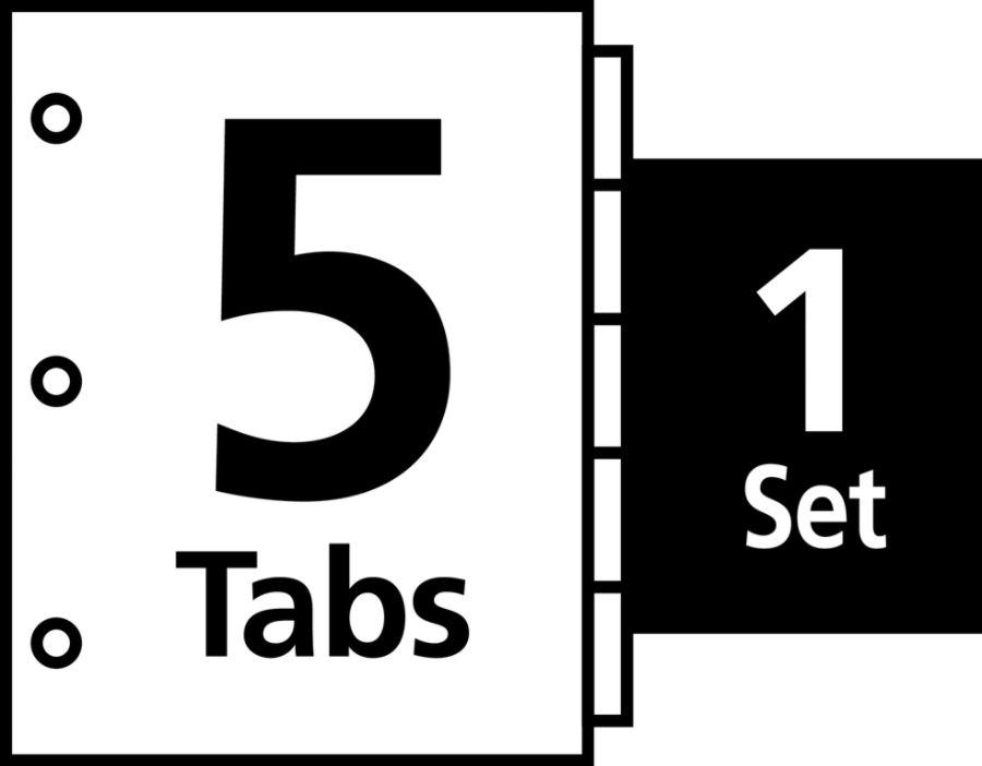 slide 7 of 10, Avery Print & Apply Clear Label Sheet Protector Dividers With Index Maker Easy Peel Printable Labels, 5-Tab Set, 1 ct