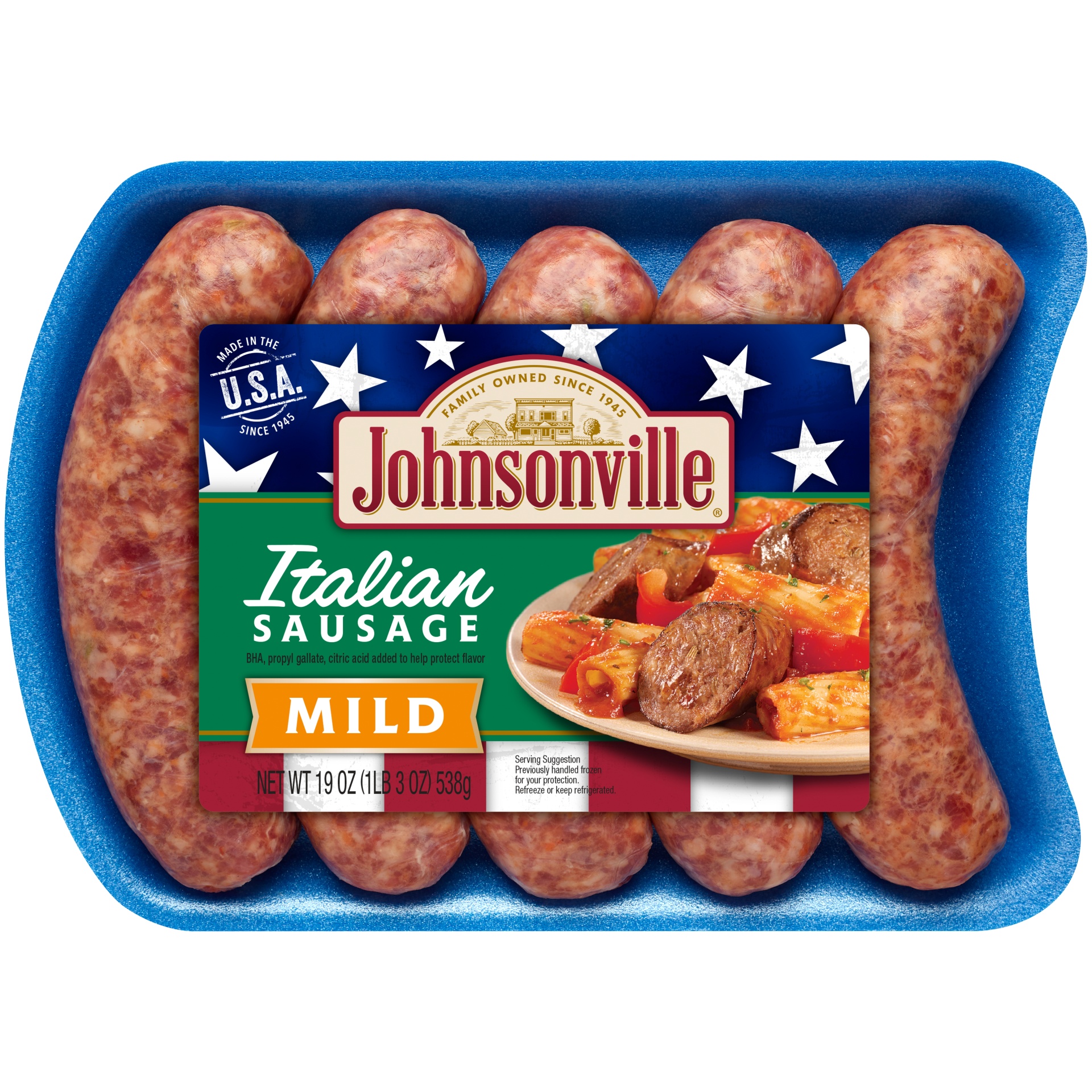 slide 3 of 3, Johnsonville Mild Italian Sausage Links, 19 oz