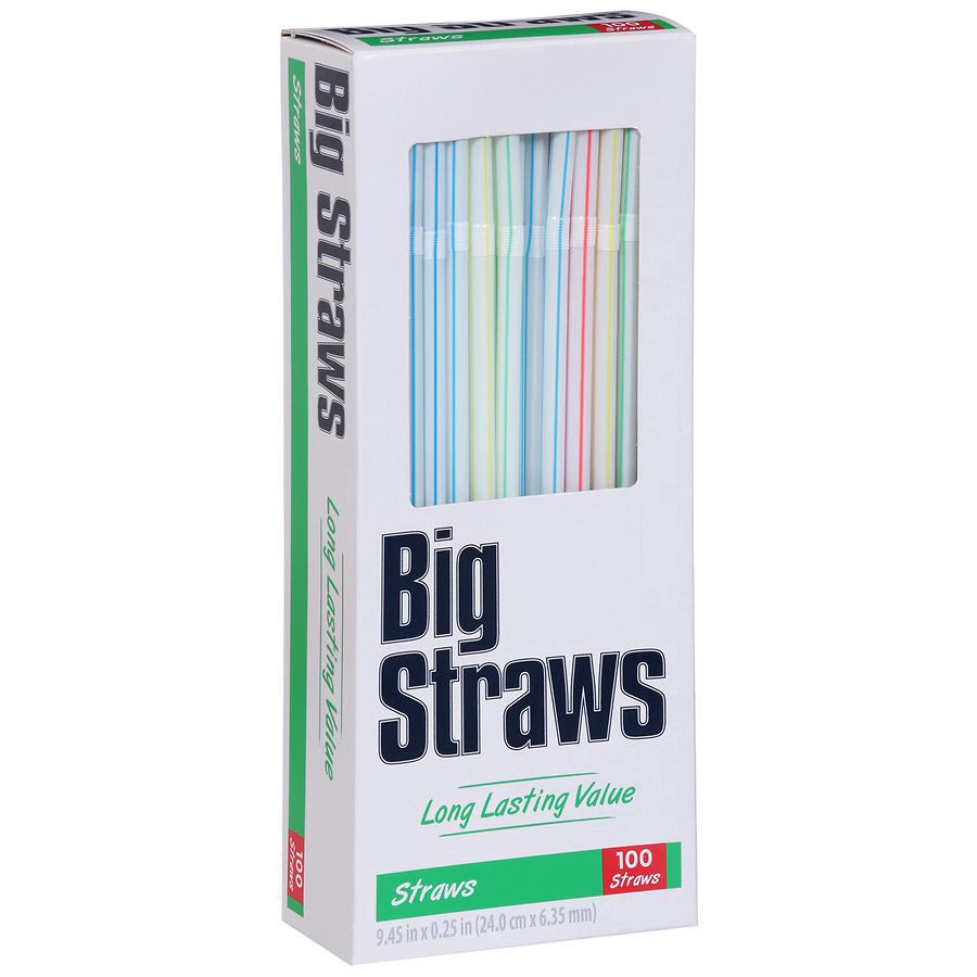 slide 5 of 5, Walgreens Long Lasting Value Straws, 100 ct