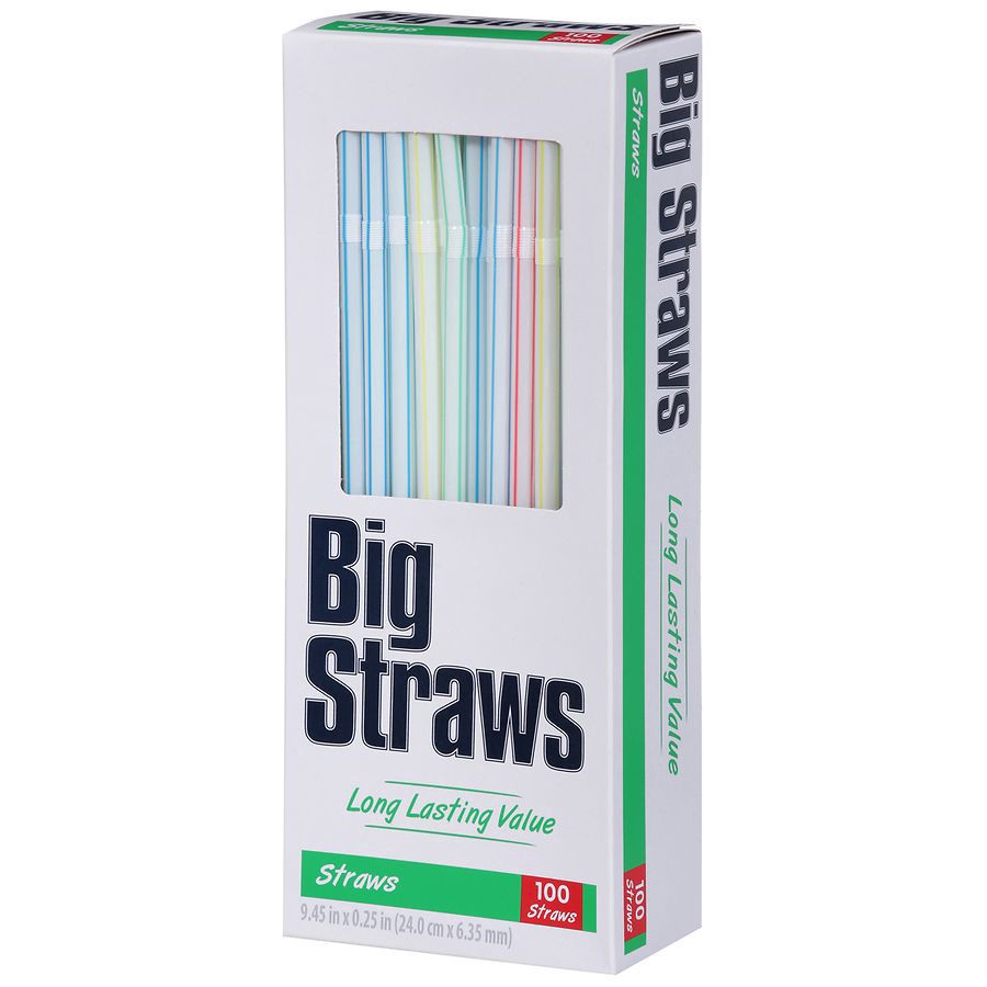 slide 2 of 5, Walgreens Long Lasting Value Straws, 100 ct